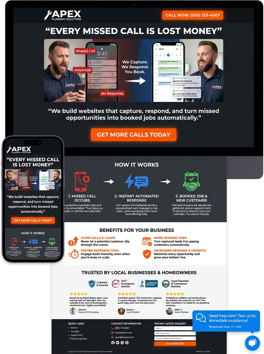 Plumber website design